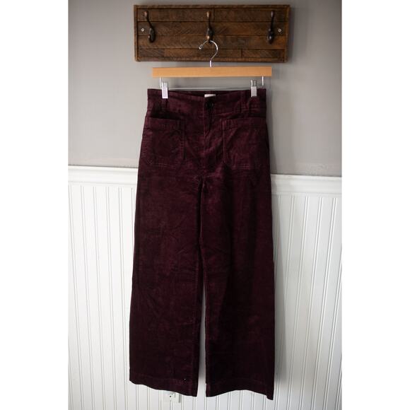 Anthropologie Colette Corduroy Full-Length Wide-Leg Pants Maeve 24 - Picture 3 of 6